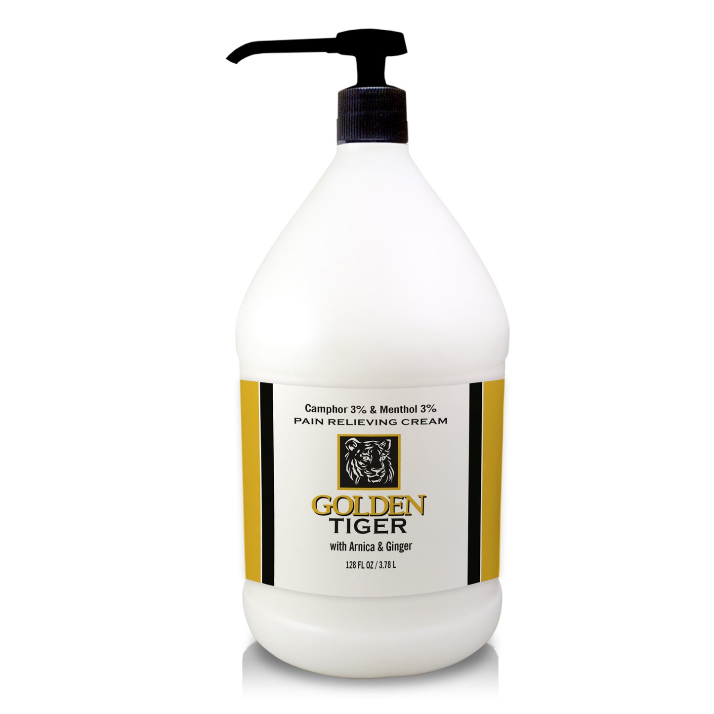 Golden Tiger Pain Relieving Cream - 128oz Gallon with Pump