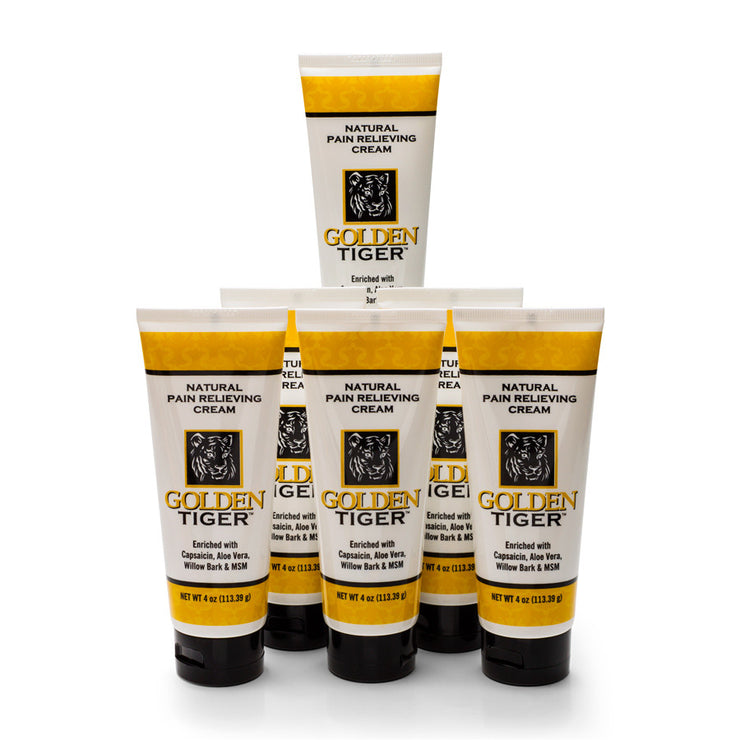 Golden Tiger Natural Pain Relieving Cream - Buy 5 get 1 Free 4oz Tube